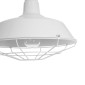 GloboStar® PUPPET 01412 Vintage Κρεμαστό Φωτιστικό Μονόφωτο Καμπάνα 1 x E27 IP20 Λευκό Μεταλλο με Μπεζ Σχοινί - Μ36 x Π36 x Y31cm