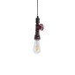 GloboStar® SPIGOT 01413 Vintage Κρεμαστό Φωτιστικό Ανάρτηση Μονόφωτο 1 x E27 IP20 Χάλκινο & Κόκκινο Μεταλλο - Μ5 x Π5 x Y20cm