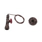 GloboStar® SPIGOT 01413 Vintage Κρεμαστό Φωτιστικό Ανάρτηση Μονόφωτο 1 x E27 IP20 Χάλκινο & Κόκκινο Μεταλλο - Μ5 x Π5 x Y20cm