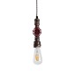 GloboStar® SPIGOT 01413 Vintage Κρεμαστό Φωτιστικό Ανάρτηση Μονόφωτο 1 x E27 IP20 Χάλκινο & Κόκκινο Μεταλλο - Μ5 x Π5 x Y20cm