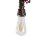 GloboStar® SPIGOT 01413 Vintage Κρεμαστό Φωτιστικό Ανάρτηση Μονόφωτο 1 x E27 IP20 Χάλκινο & Κόκκινο Μεταλλο - Μ5 x Π5 x Y20cm