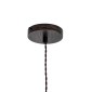 GloboStar® SPIGOT 01414 Vintage Κρεμαστό Φωτιστικό Ανάρτηση Μονόφωτο 1 x E27 IP20 Καφέ & Κόκκινο Μέταλλο - Μ5 x Π5 x Y20cm