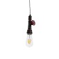 GloboStar® SPIGOT 01414 Vintage Κρεμαστό Φωτιστικό Ανάρτηση Μονόφωτο 1 x E27 IP20 Καφέ & Κόκκινο Μέταλλο - Μ5 x Π5 x Y20cm