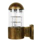 GloboStar® NEWI 01420 Μοντέρνο Επιτοίχιο Φωτιστικό Απλίκα Μονόφωτο 1 x E27 IP20 Μπρούτζινο & Ασημί Μέταλλο με Διάφανο Γυαλί - Μ11 x Π17 x Υ23cm
