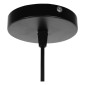 GloboStar® FLUTED 01421 Vintage Κρεμαστό Φωτιστικό Πλέγμα Μονόφωτο 1 x E27 IP20 Μαύρο Μέταλλο με Μπεζ Σχοινί - Μ25 x Π25 x Y24cm