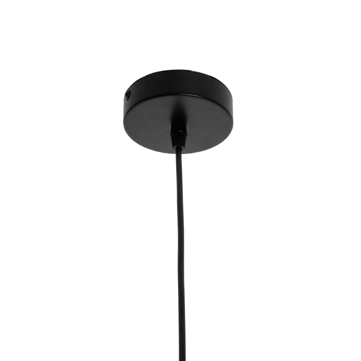 GloboStar® LANA 01424 Μοντέρνο Κρεμαστό Φωτιστικό Κύλινδρος Μονόφωτο 1 x E27 IP20 Μαύρο Μέταλλο με Καρυδί Ξύλο - Μ13 x Π13 x Y17cm