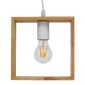 GloboStar® ELISE 01428 Μοντέρνο Κρεμαστό Φωτιστικό Οροφής Μονόφωτο 1 x E27 IP20 Μπεζ Ξύλο - Μ20 x Π8 x Υ23cm