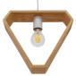 GloboStar® ELISE 01430 Μοντέρνο Κρεμαστό Φωτιστικό Οροφής Μονόφωτο 1 x E27 IP20 Μπεζ Ξύλο - Μ29 x Π8 x Υ28cm