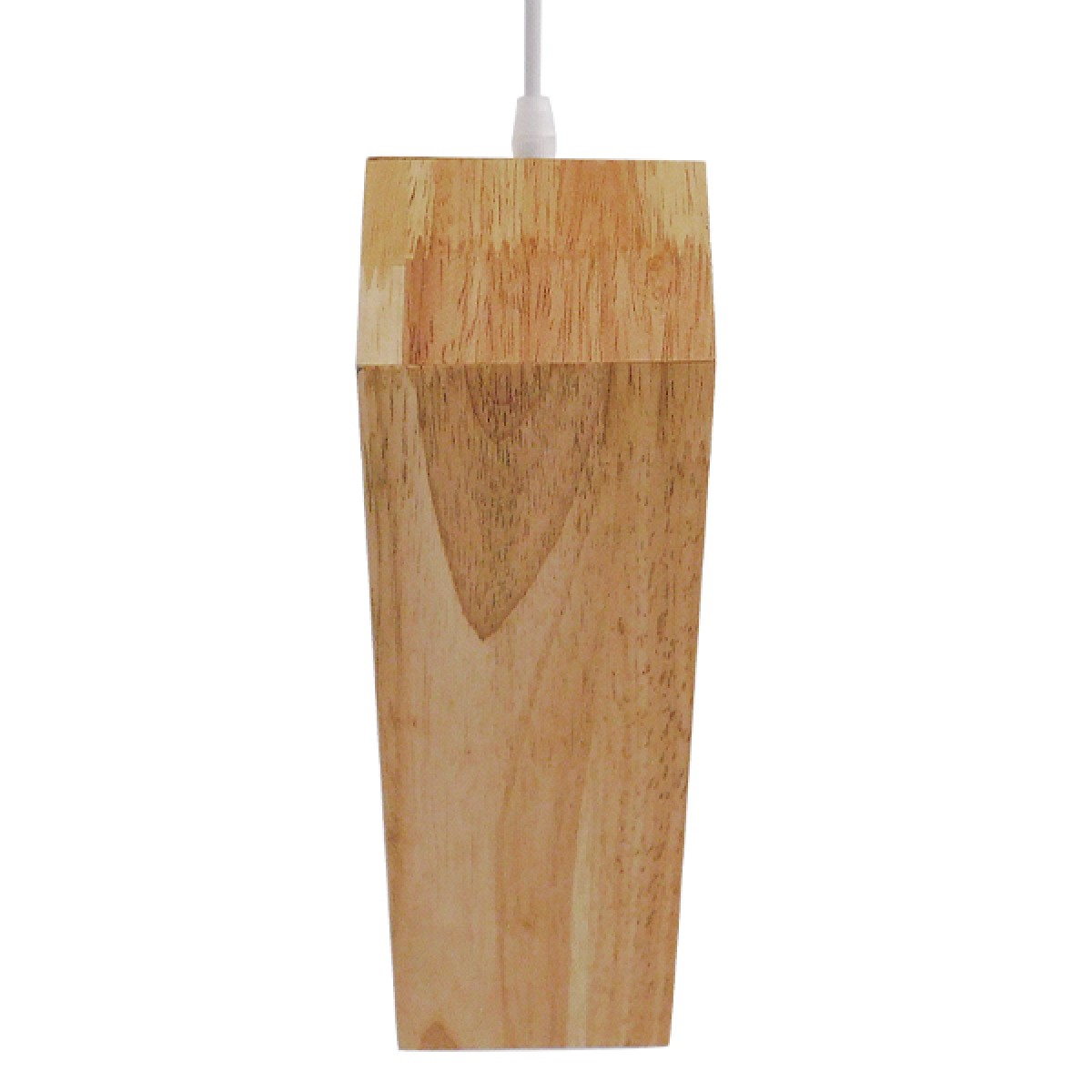 GloboStar® ELISE 01430 Μοντέρνο Κρεμαστό Φωτιστικό Οροφής Μονόφωτο 1 x E27 IP20 Μπεζ Ξύλο - Μ29 x Π8 x Υ28cm