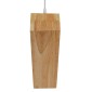 GloboStar® ELISE 01430 Μοντέρνο Κρεμαστό Φωτιστικό Οροφής Μονόφωτο 1 x E27 IP20 Μπεζ Ξύλο - Μ29 x Π8 x Υ28cm