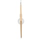 GloboStar® OCTAVE 01431 Μοντέρνο Κρεμαστό Φωτιστικό Οροφής Μονόφωτο 1 x E27 IP20 Μπεζ Ξύλο - Μ64 x Π64 x Y66cm