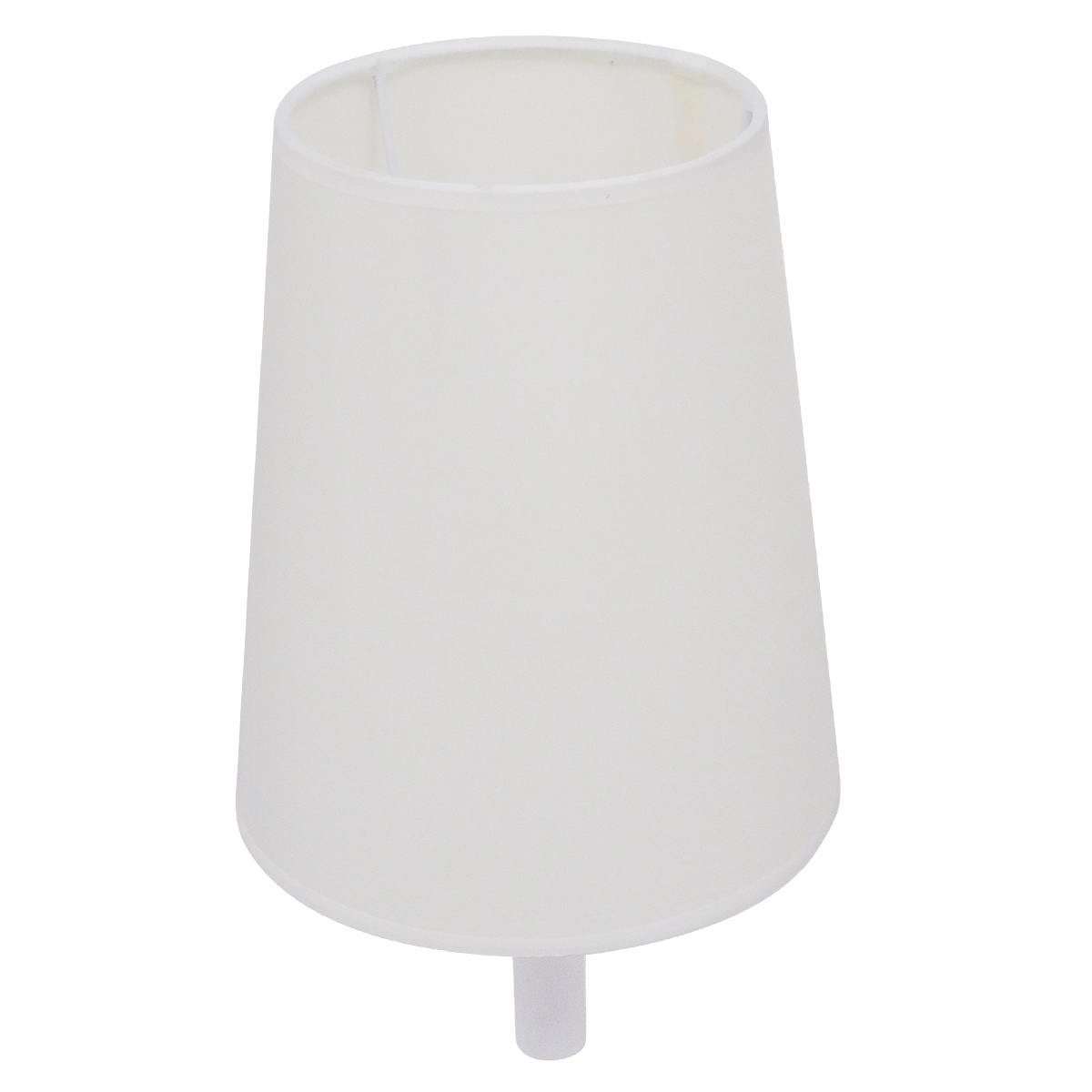 GloboStar® LYDFORD 01433 Μοντέρνο Επιτοίχιο Φωτιστικό Απλίκα Μονόφωτο 1 x E27 IP20 Λευκό Ύφασμα, Λευκό Μέταλλο με Μπέζ Ξύλο - Μ20 x Π28 x Υ36cm