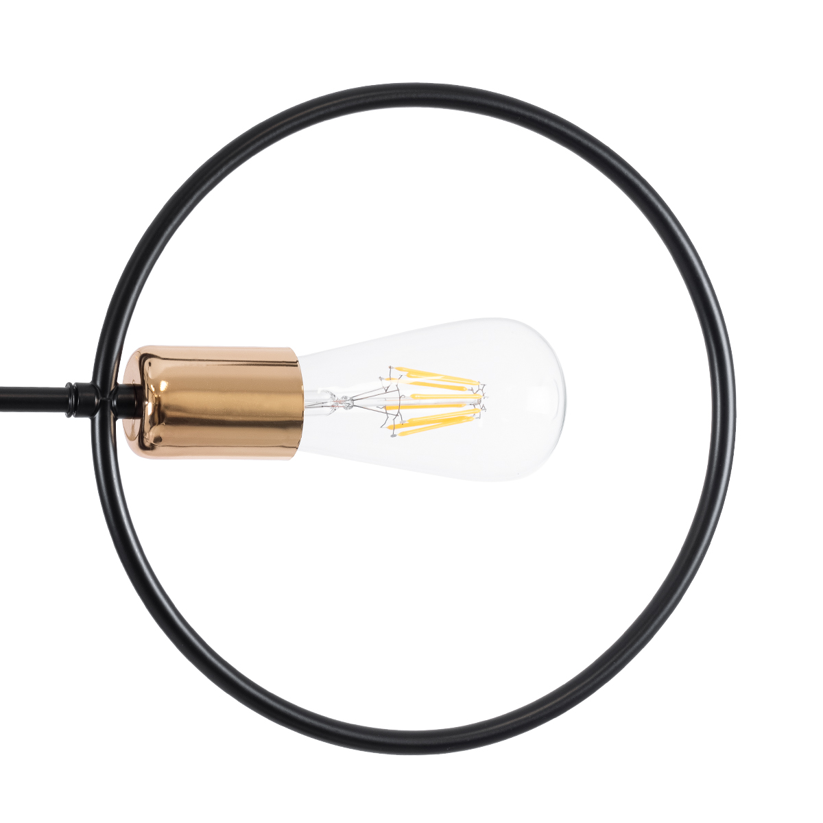 GloboStar® NEXUS 01446 Μοντέρνο Φωτιστικό Οροφής Πλέγμα Πολύφωτο 6 x E27 IP20 Μαύρο & Χάλκινο - Μέταλλο Μ105 x Π105 x Υ70cm