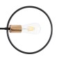 GloboStar® NEXUS 01446 Μοντέρνο Φωτιστικό Οροφής Πλέγμα Πολύφωτο 6 x E27 IP20 Μαύρο & Χάλκινο - Μέταλλο Μ105 x Π105 x Υ70cm