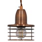 GloboStar® MANHATTAN 01453 Μοντέρνο Κρεμαστό Φωτιστικό Καμπάνα Μονόφωτο 1 x E27 IP20 Χάλκινο Μέταλλο - Μ11 x Π11 x Υ14cm