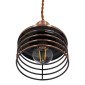 GloboStar® MANHATTAN 01453 Μοντέρνο Κρεμαστό Φωτιστικό Καμπάνα Μονόφωτο 1 x E27 IP20 Χάλκινο Μέταλλο - Μ11 x Π11 x Υ14cm