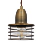 GloboStar® MANHATTAN 01454 Μοντέρνο Κρεμαστό Φωτιστικό Καμπάνα Μονόφωτο 1 x E27 IP20 Χρυσό Μέταλλο - Μ11 x Π11 x Υ14cm