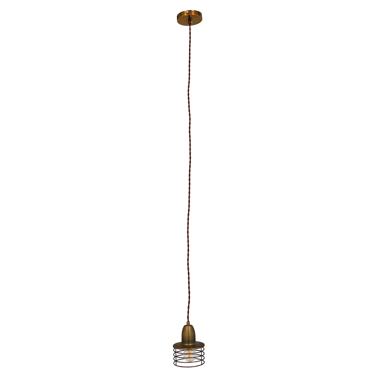GloboStar® MANHATTAN 01454 Μοντέρνο Κρεμαστό Φωτιστικό Καμπάνα Μονόφωτο 1 x E27 IP20 Χρυσό Μέταλλο - Μ11 x Π11 x Υ14cm
