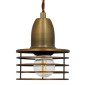 GloboStar® MANHATTAN 01454 Μοντέρνο Κρεμαστό Φωτιστικό Καμπάνα Μονόφωτο 1 x E27 IP20 Χρυσό Μέταλλο - Μ11 x Π11 x Υ14cm