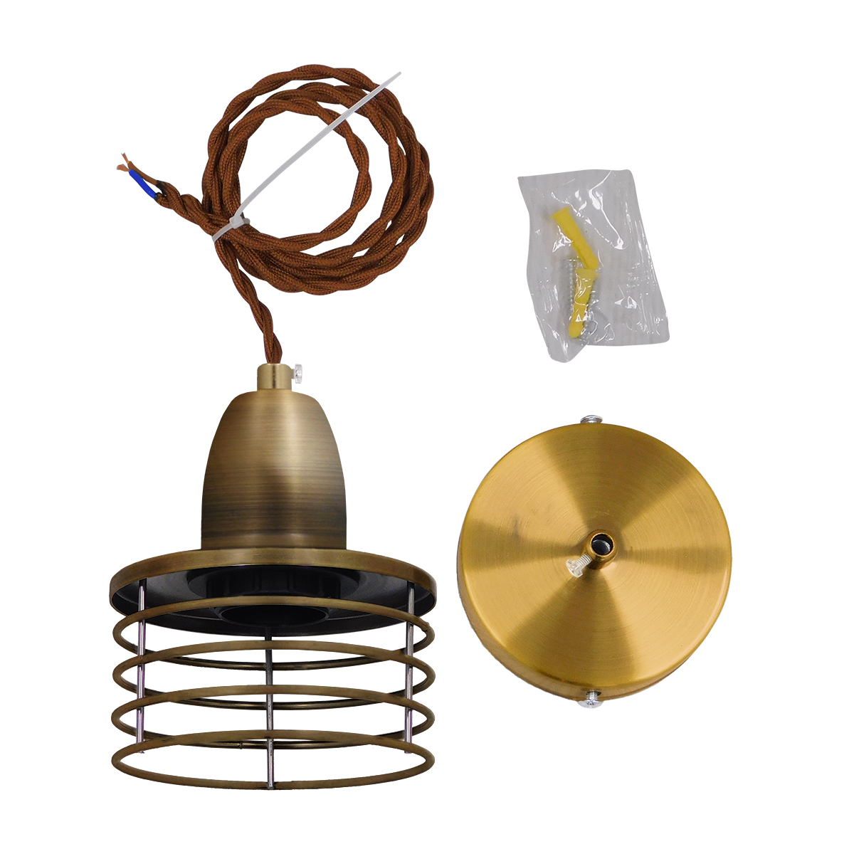 GloboStar® MANHATTAN 01454 Μοντέρνο Κρεμαστό Φωτιστικό Καμπάνα Μονόφωτο 1 x E27 IP20 Χρυσό Μέταλλο - Μ11 x Π11 x Υ14cm