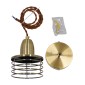 GloboStar® MANHATTAN 01455 Μοντέρνο Κρεμαστό Φωτιστικό Καμπάνα Μονόφωτο 1 x E27 IP20 Μπρούτζινο Μέταλλο - Μ11 x Π11 x Υ14cm