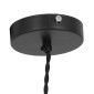 GloboStar® MANHATTAN 01456 Μοντέρνο Κρεμαστό Φωτιστικό Καμπάνα Μονόφωτο 1 x E27 IP20 Μαύρο Μέταλλο - Μ11 x Π11 x Υ14cm