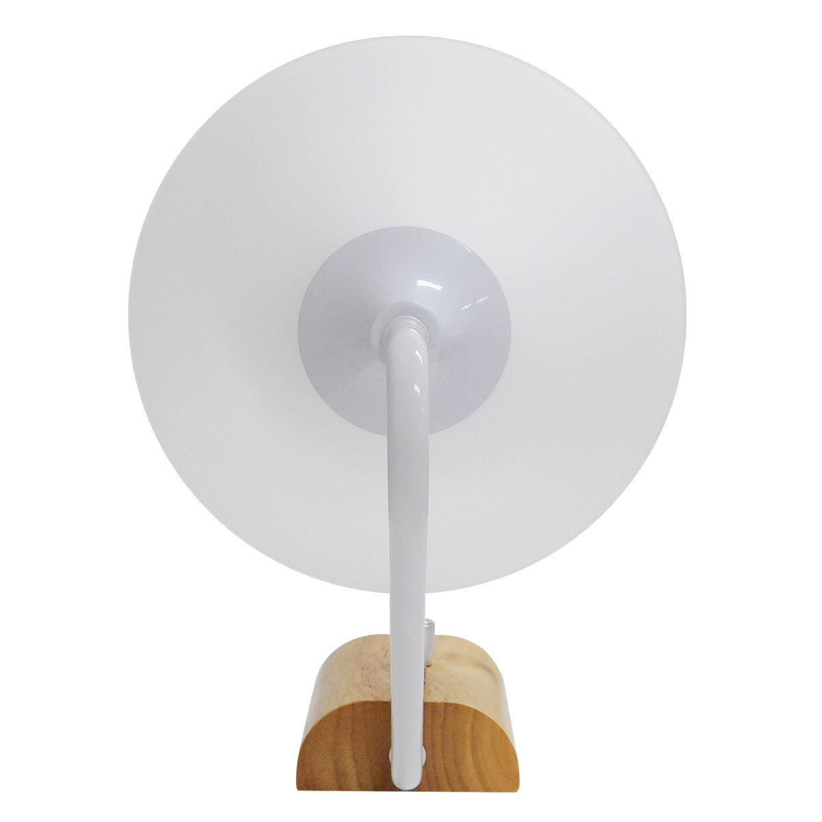 GloboStar® ALESSIA 01458 Μοντέρνο Επιτοίχιο Φωτιστικό Απλίκα Μονόφωτο 1 x E27 IP20 Λευκό Μέταλλο, Λευκό Γυαλί με Μπεζ Ξύλο - Μ18 x Π26 x Υ29cm