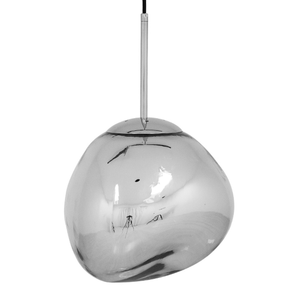 GLOBOSTAR® DIXAR 01460 Μοντέρνο Κρεμαστό Φωτιστικό Οροφής με Ντουί 1 x E27 AC 220-240V IP20 - Νίκελ Φιμέ - Μ28 x Π28 x Υ40cm