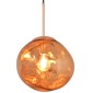 GloboStar® DIXAR 01461 Μοντέρνο Κρεμαστό Φωτιστικό Μπάλα Μονόφωτο 1 x E27 IP20 Χάλκινο Γυαλί - Μ28 x Π28 x Υ40cm