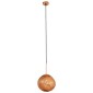 GloboStar® DIXAR 01461 Μοντέρνο Κρεμαστό Φωτιστικό Μπάλα Μονόφωτο 1 x E27 IP20 Χάλκινο Γυαλί - Μ28 x Π28 x Υ40cm