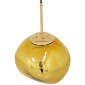 GloboStar® DIXAR 01462 Μοντέρνο Κρεμαστό Φωτιστικό Μπάλα Μονόφωτο 1 x E27 IP20 Χρυσό Γυαλί - Μ28 x Π28 x Υ40cm
