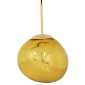 GloboStar® DIXAR 01462 Μοντέρνο Κρεμαστό Φωτιστικό Μπάλα Μονόφωτο 1 x E27 IP20 Χρυσό Γυαλί - Μ28 x Π28 x Υ40cm