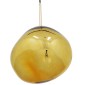 GloboStar® DIXAR 01466 Μοντέρνο Κρεμαστό Φωτιστικό Μπάλα Μονόφωτο 1 x E27 IP20 Χρυσό Γυαλί - Μ36 x Π36 x Υ45cm