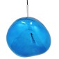 GloboStar® DIXAR 01467 Μοντέρνο Κρεμαστό Φωτιστικό Μπάλα Μονόφωτο 1 x E27 IP20 Μπλε Γυαλί - Μ36 x Π36 x Υ45cm