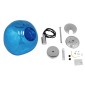GloboStar® DIXAR 01467 Μοντέρνο Κρεμαστό Φωτιστικό Μπάλα Μονόφωτο 1 x E27 IP20 Μπλε Γυαλί - Μ36 x Π36 x Υ45cm