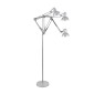 GloboStar® AUDREY 01469 Vintage Επιδαπέδιο Φωτιστικό Μονόφωτο 1 x E27 IP20 Ασημί Μέταλλο - Μ15 x Π15 x Υ190cm