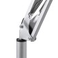 GloboStar® AUDREY 01469 Vintage Επιδαπέδιο Φωτιστικό Μονόφωτο 1 x E27 IP20 Ασημί Μέταλλο - Μ15 x Π15 x Υ190cm