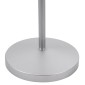 GloboStar® AUDREY 01469 Vintage Επιδαπέδιο Φωτιστικό Μονόφωτο 1 x E27 IP20 Ασημί Μέταλλο - Μ15 x Π15 x Υ190cm