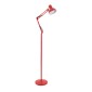 GloboStar® AUDREY 01470 Vintage Επιδαπέδιο Φωτιστικό Μονόφωτο 1 x E27 IP20 Κόκκινο Μέταλλο - Μ15 x Π15 x Υ190cm