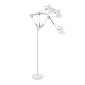 GloboStar® AUDREY 01471 Vintage Επιδαπέδιο Φωτιστικό Μονόφωτο 1 x E27 IP20 Λευκό Μέταλλο - Μ15 x Π15 x Υ190cm