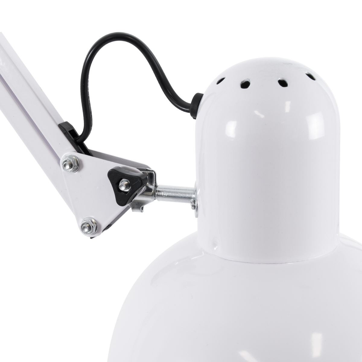 GloboStar® AUDREY 01471 Vintage Επιδαπέδιο Φωτιστικό Μονόφωτο 1 x E27 IP20 Λευκό Μέταλλο - Μ15 x Π15 x Υ190cm