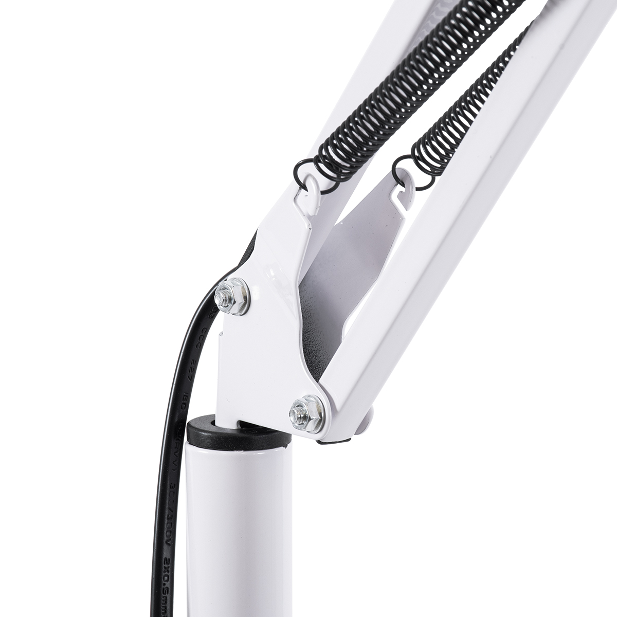 GloboStar® AUDREY 01471 Vintage Επιδαπέδιο Φωτιστικό Μονόφωτο 1 x E27 IP20 Λευκό Μέταλλο - Μ15 x Π15 x Υ190cm