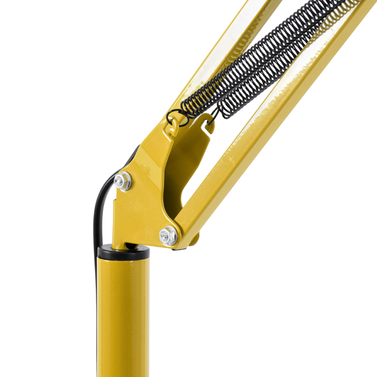 GloboStar® AUDREY 01472 Μοντέρνο Επιδαπέδιο Φωτιστικό Μονόφωτο 1 x E27 IP20 Κίτρινο Αλουμίνιο - Μ15 x Π15 x Υ190cm