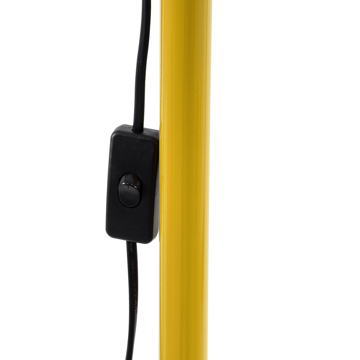 GloboStar® AUDREY 01472 Μοντέρνο Επιδαπέδιο Φωτιστικό Μονόφωτο 1 x E27 IP20 Κίτρινο Αλουμίνιο - Μ15 x Π15 x Υ190cm