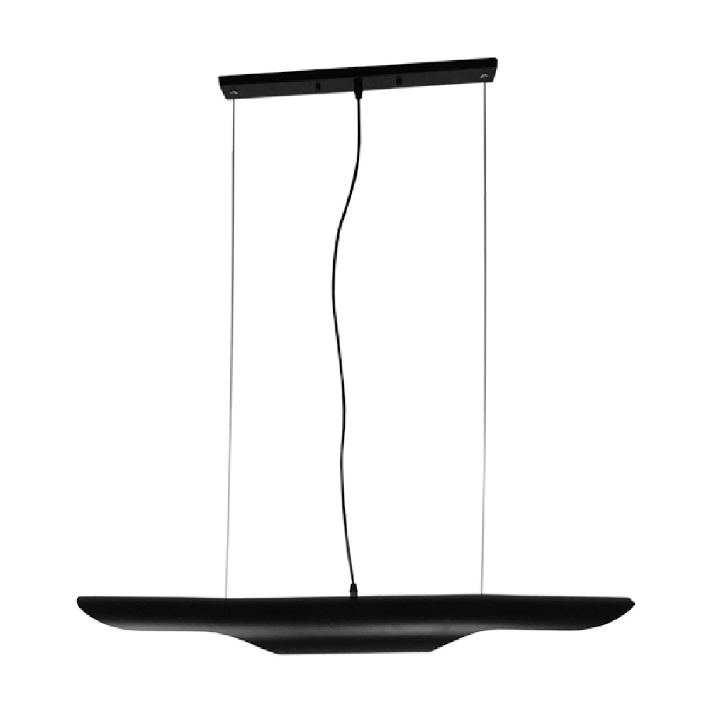 GloboStar® ESTERINA 01473 Μοντέρνο Κρεμαστό Φωτιστικό Ανάρτηση Δίφωτο 2 x E27 IP20 Μαύρο & Χρυσό Μέταλλο - Μ100 x Π10 x Y10cm