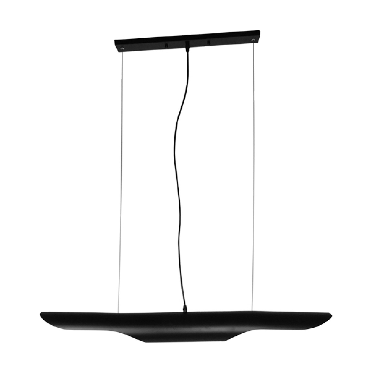 GloboStar® ESTERINA 01473 Μοντέρνο Κρεμαστό Φωτιστικό Ανάρτηση Δίφωτο 2 x E27 IP20 Μαύρο & Χρυσό Μέταλλο - Μ100 x Π10 x Y10cm
