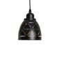 GloboStar® COOLIE 01475 Μοντέρνο Κρεμαστό Φωτιστικό Μονόφωτο Καμπάνα 1 x E27 IP20 Μαύρο & Χρυσό Μέταλλο - Μ13 x Π13 x Υ14cm