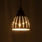GloboStar® COOLIE 01476 Μοντέρνο Κρεμαστό Φωτιστικό Μονόφωτο Καμπάνα 1 x E27 IP20 Μαύρο & Ασημί Μέταλλο - Μ12.5 x Π12.5 x Υ11.5cm
