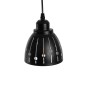 GloboStar® COOLIE 01476 Μοντέρνο Κρεμαστό Φωτιστικό Μονόφωτο Καμπάνα 1 x E27 IP20 Μαύρο & Ασημί Μέταλλο - Μ12.5 x Π12.5 x Υ11.5cm