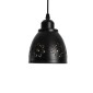 GloboStar® COOLIE 01479 Μοντέρνο Κρεμαστό Φωτιστικό Μονόφωτο Καμπάνα 1 x E27 IP20 Μαύρο & Χρυσό Μέταλλο - Μ12.5 x Π12.5 x Υ11.5cm